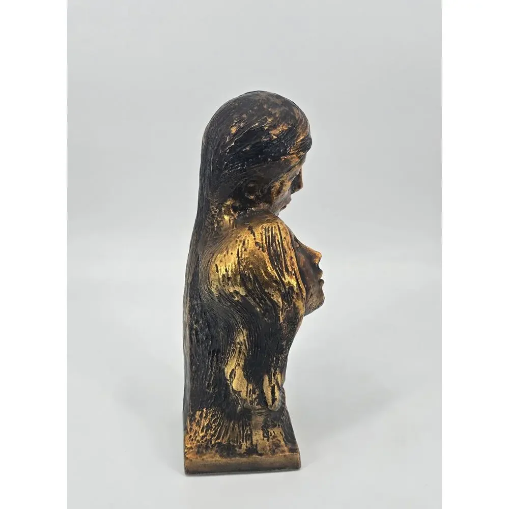 Vintage SYROCO Mid-Century Modern Lovers‎ Sculpture – Cast Resin Gold Finish